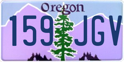 OR license plate 159JGV