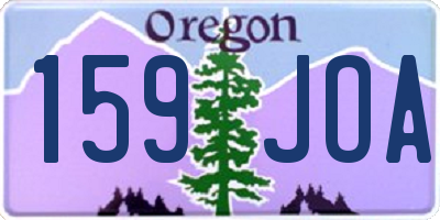 OR license plate 159JOA