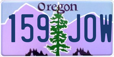 OR license plate 159JOW