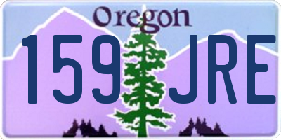 OR license plate 159JRE