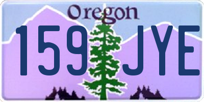 OR license plate 159JYE