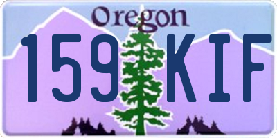 OR license plate 159KIF