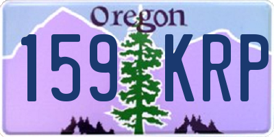OR license plate 159KRP
