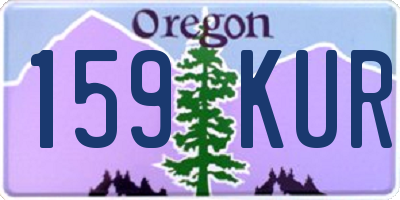 OR license plate 159KUR