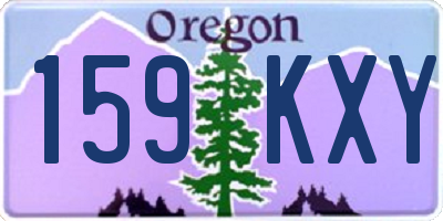 OR license plate 159KXY