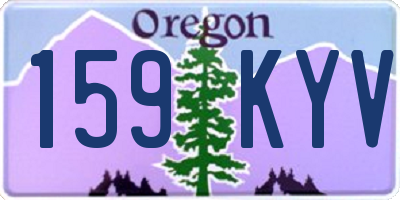 OR license plate 159KYV