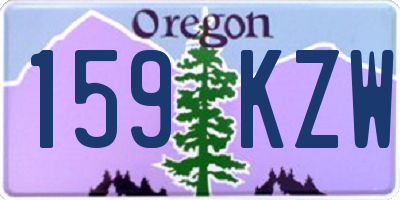 OR license plate 159KZW