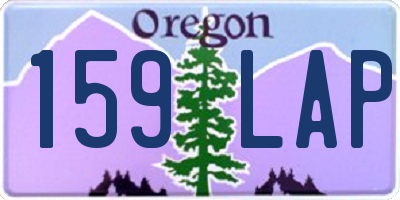 OR license plate 159LAP