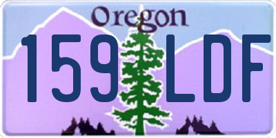 OR license plate 159LDF