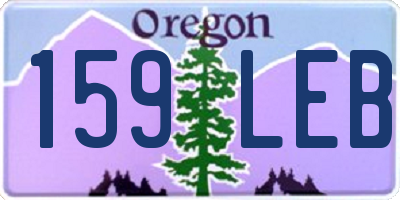 OR license plate 159LEB