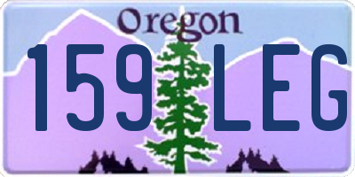 OR license plate 159LEG