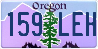OR license plate 159LEH