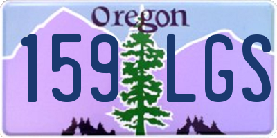 OR license plate 159LGS