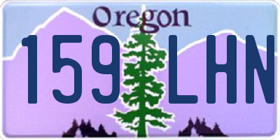OR license plate 159LHN