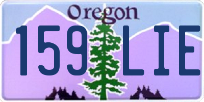 OR license plate 159LIE