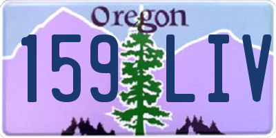 OR license plate 159LIV