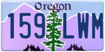 OR license plate 159LWM