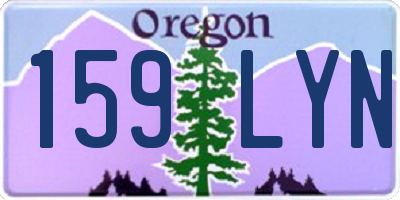 OR license plate 159LYN