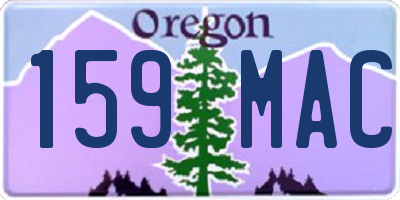 OR license plate 159MAC