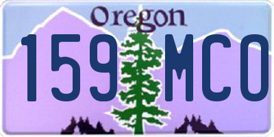 OR license plate 159MCO