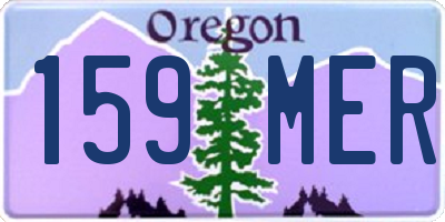 OR license plate 159MER