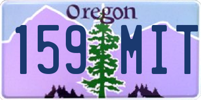 OR license plate 159MIT