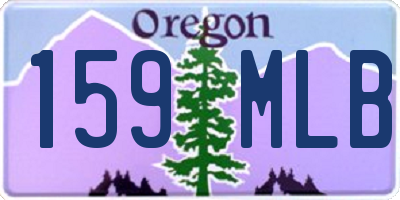 OR license plate 159MLB