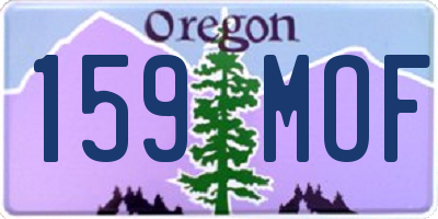 OR license plate 159MOF