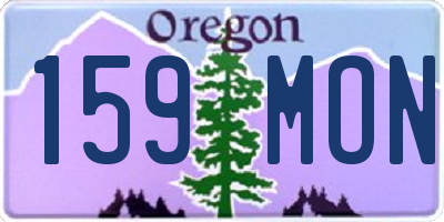 OR license plate 159MON