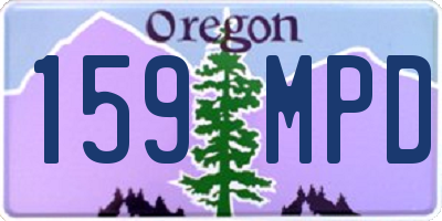 OR license plate 159MPD