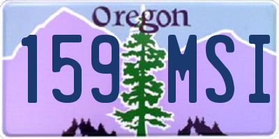 OR license plate 159MSI