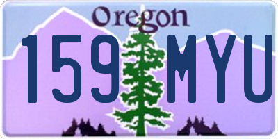 OR license plate 159MYU