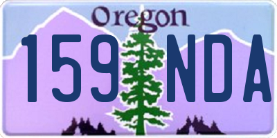 OR license plate 159NDA
