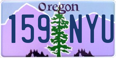 OR license plate 159NYU