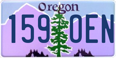 OR license plate 159OEN