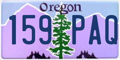 OR license plate 159PAQ