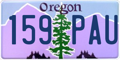 OR license plate 159PAU