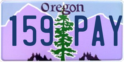 OR license plate 159PAY