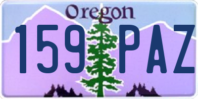 OR license plate 159PAZ