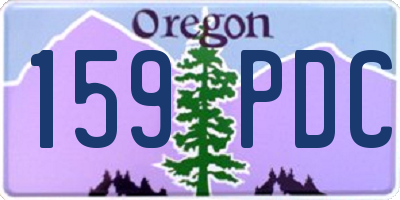 OR license plate 159PDC