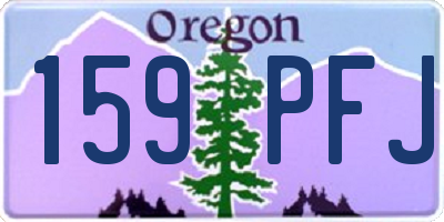 OR license plate 159PFJ
