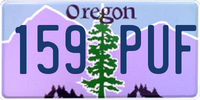 OR license plate 159PUF