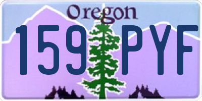 OR license plate 159PYF