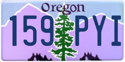OR license plate 159PYI