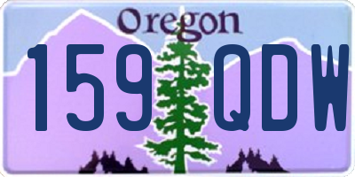 OR license plate 159QDW
