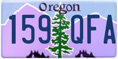 OR license plate 159QFA