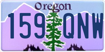 OR license plate 159QNW
