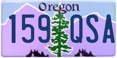 OR license plate 159QSA