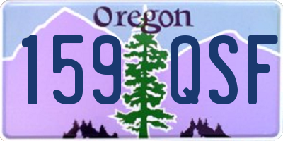 OR license plate 159QSF