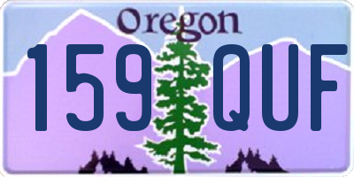 OR license plate 159QUF